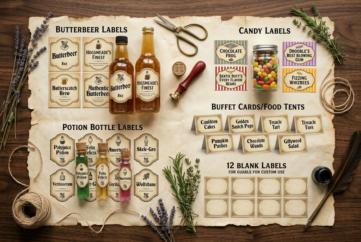 Free Harry Potter Food Labels Printable Free Harry Potter Food Labels Printable