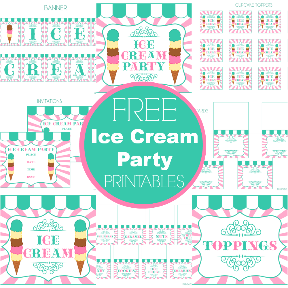 Free Ice Cream Party Printables From Printabelle Perfect For Summer Free Ice Cream Party Printables From Printabelle Perfect For Summer