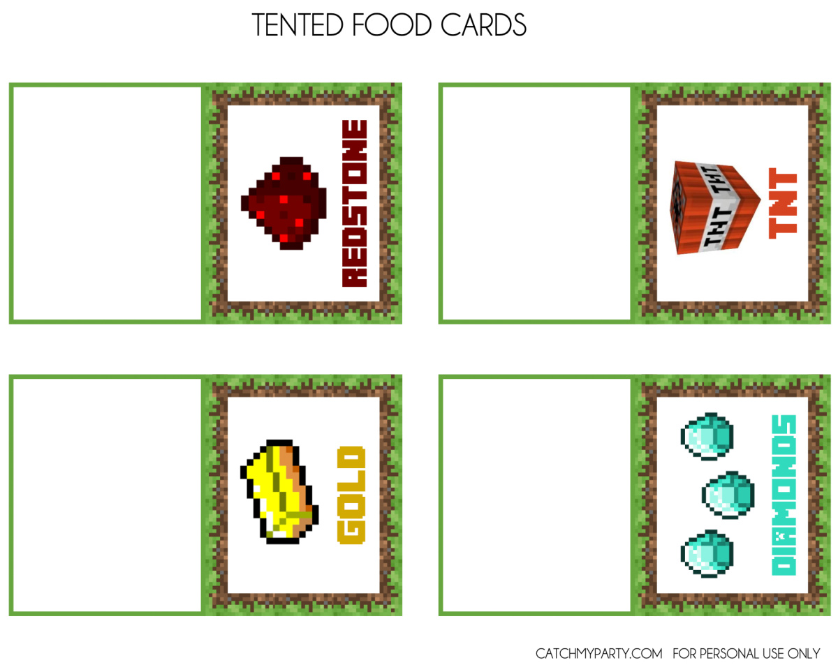 Free Minecraft Party Printables