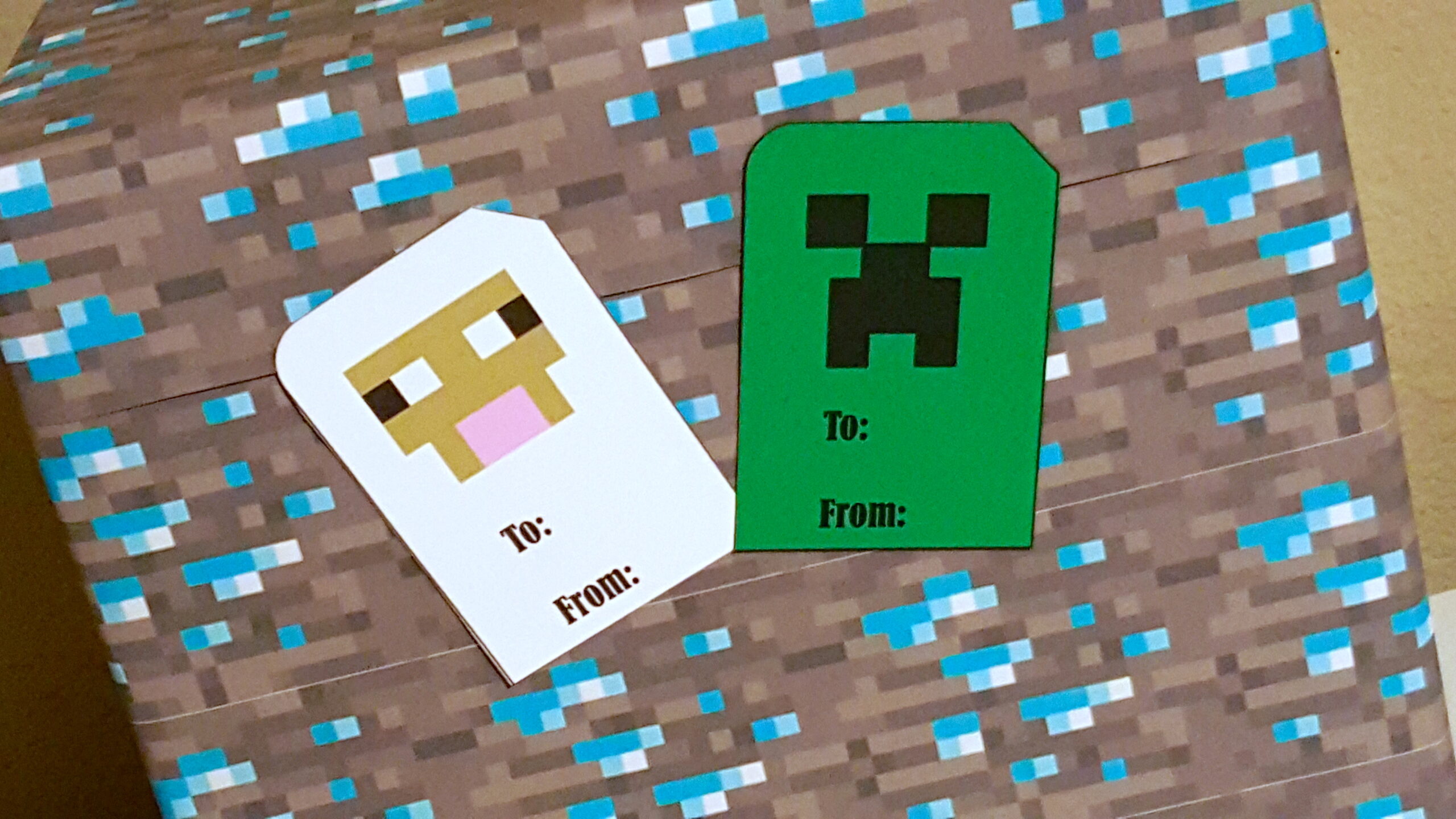 Free Minecraft Printable Gift Tags Creeper Sheep Free Minecraft Printable Gift Tags Creeper Sheep