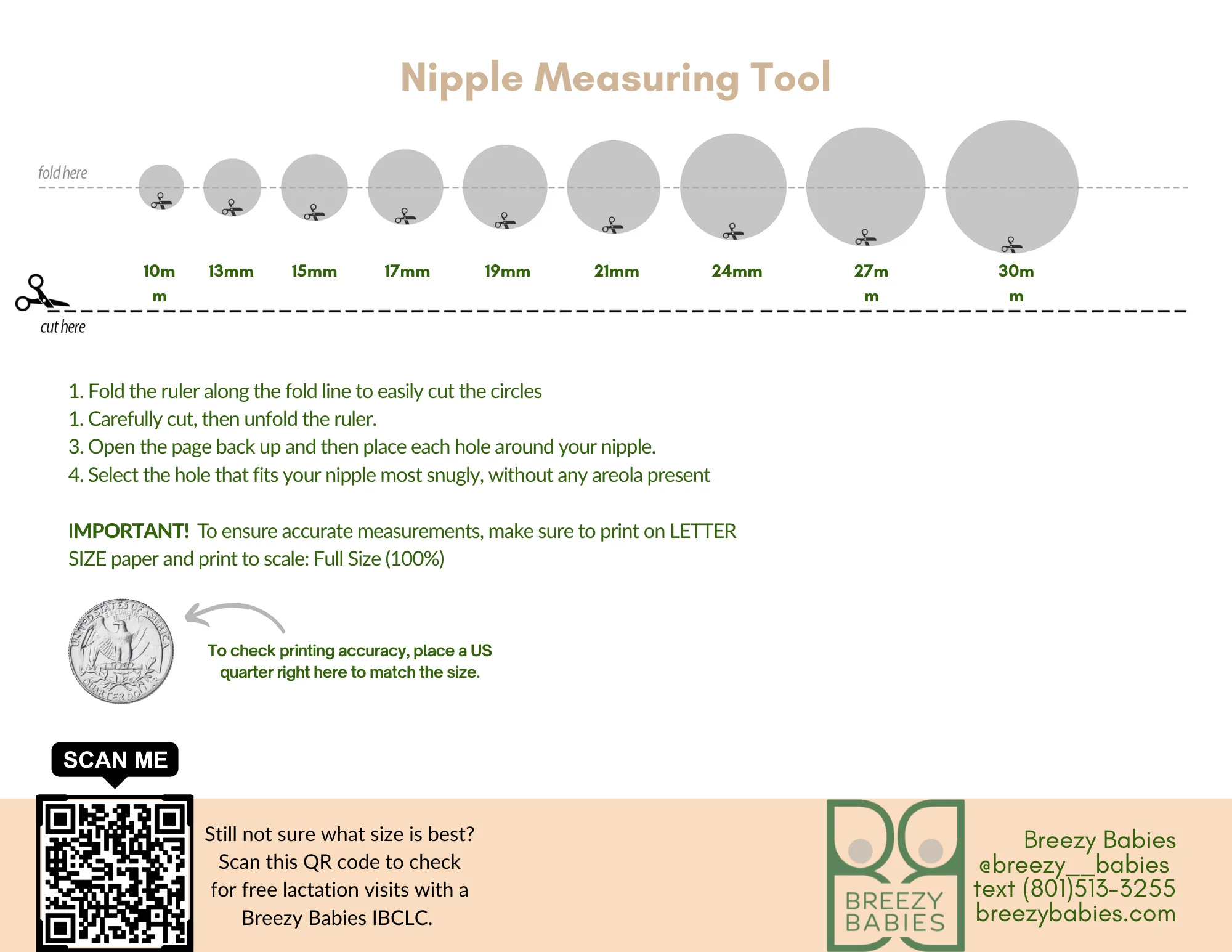 Free Nipple Measuring Tool Find Your Flange Size
