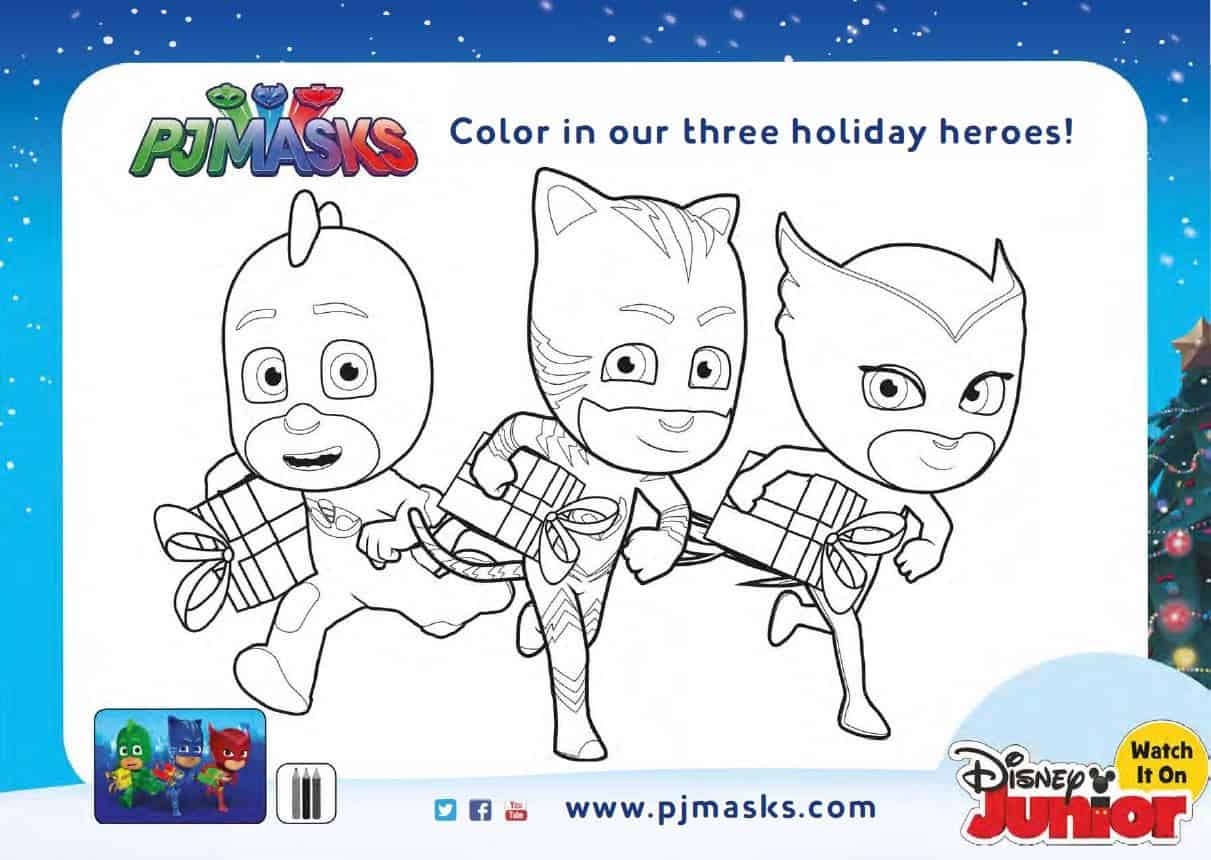 Free Pj Masks Holiday Coloring Pages And Activity Sheets Free Pj Masks Holiday Coloring Pages And Activity Sheets