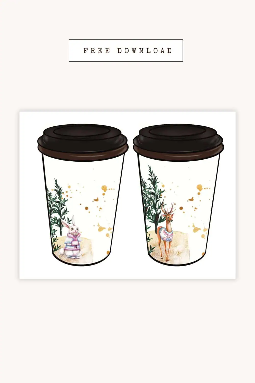 Free Printable Coffee Cup Template Winter Free Printable Coffee Cup Template Winter