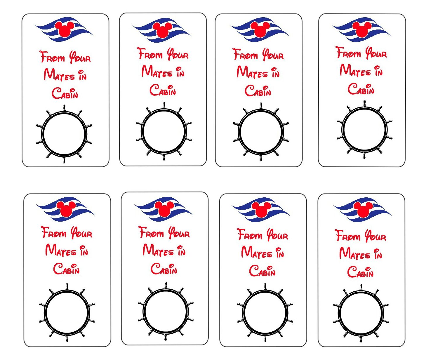 Free Printable Disney Cruise Fish Extender Gift Tags