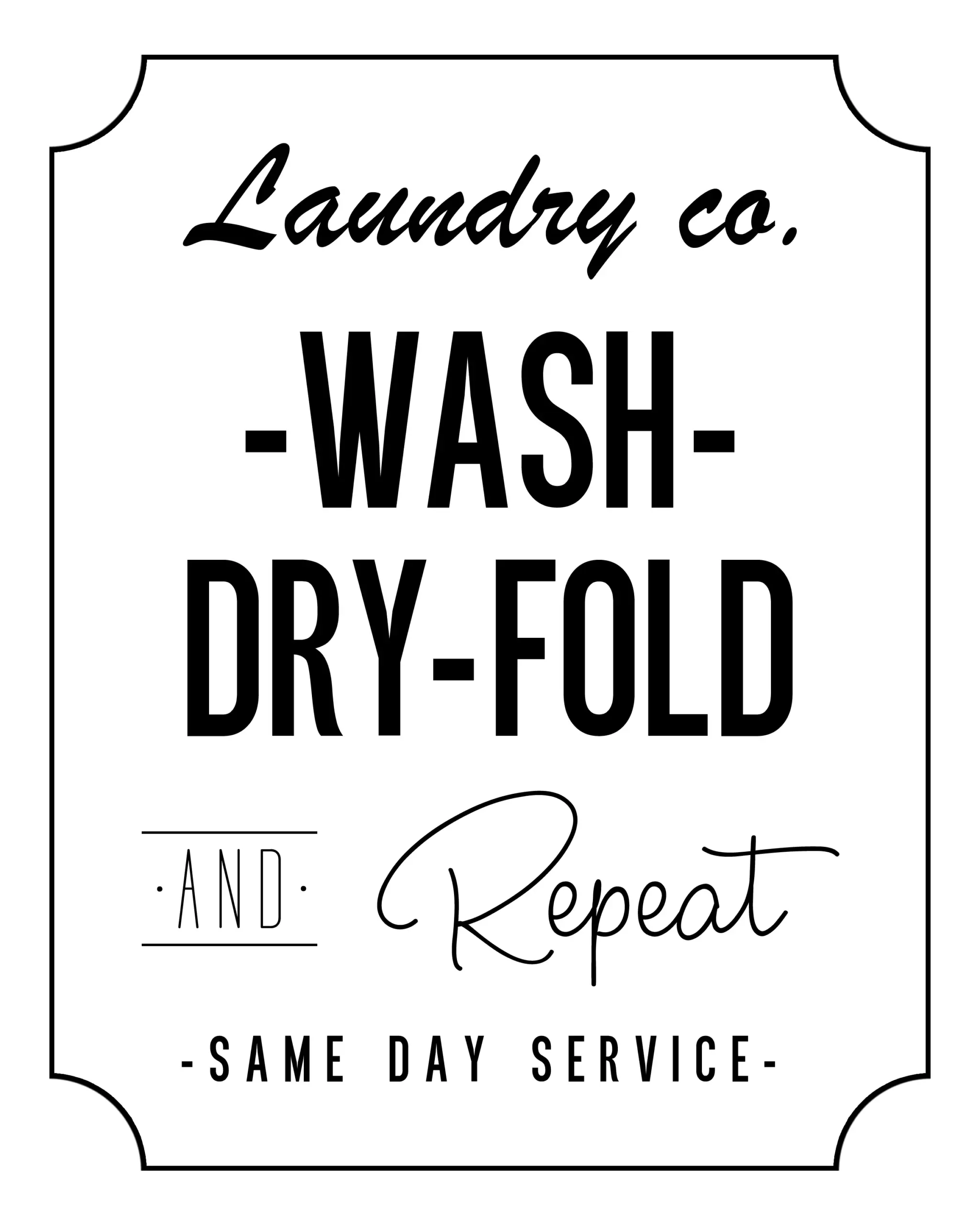 Free Printable Farmhouse Laundry Wall Art