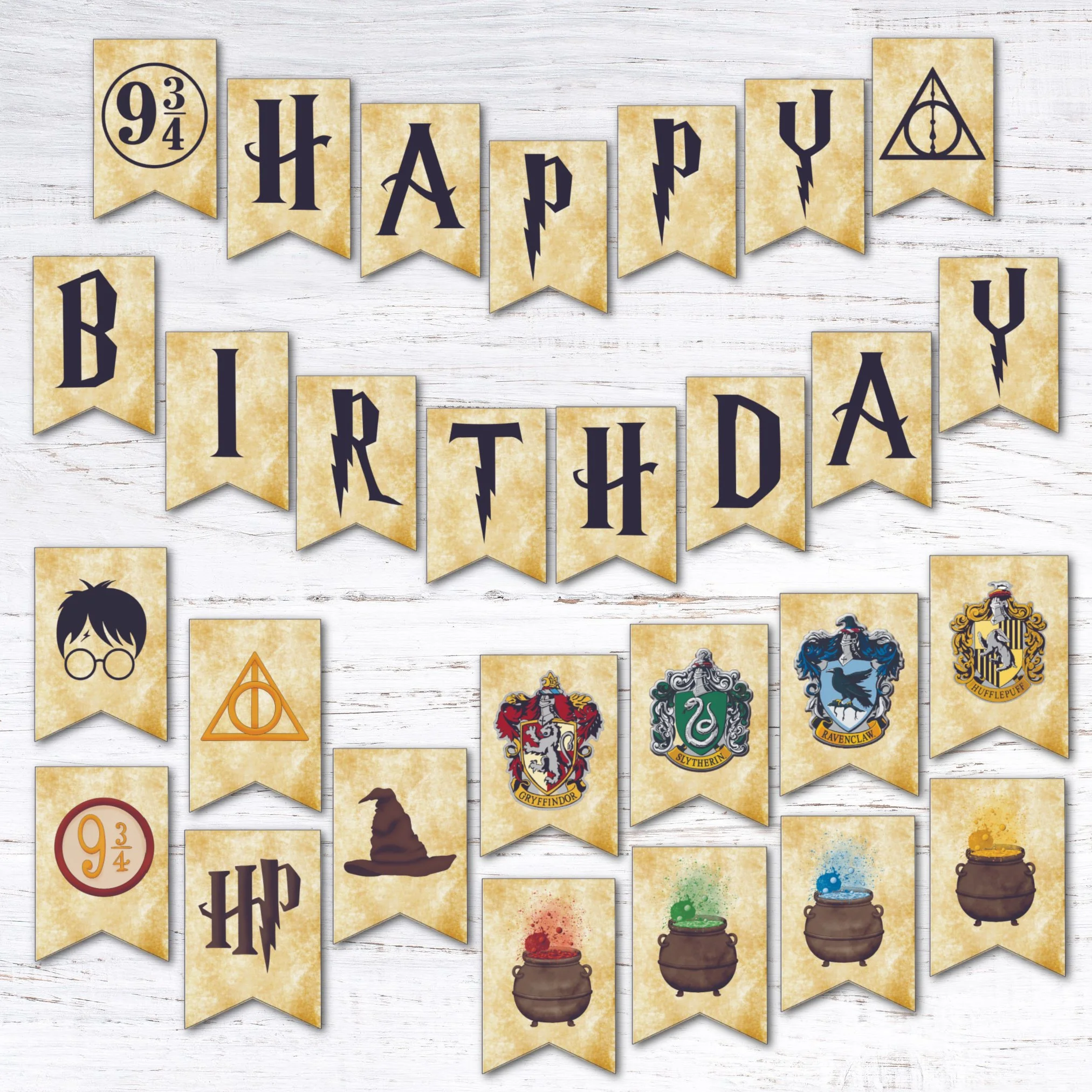 Free Printable Harry Potter Birthday Banner Free Printable Harry Potter Birthday Banner