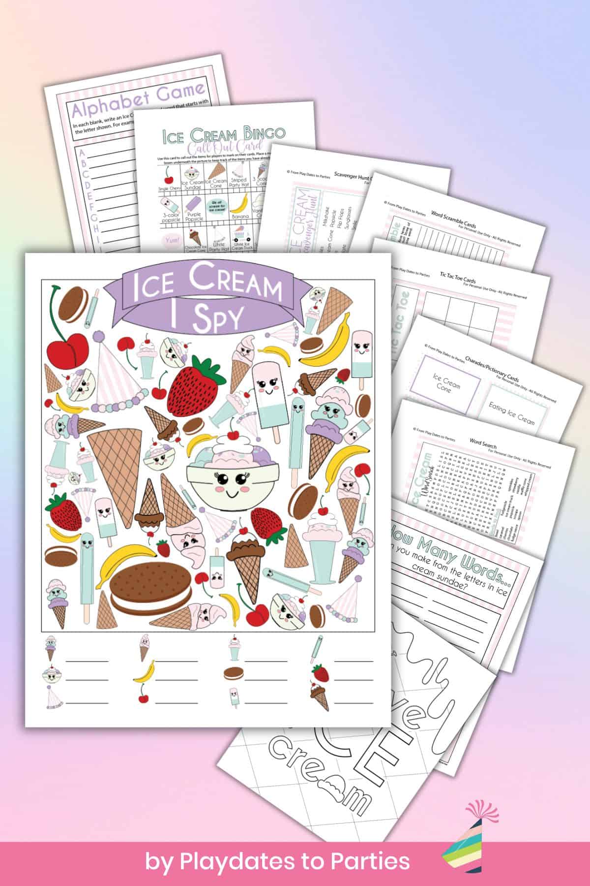 Free Printable Ice Cream Party Games Free Printable Ice Cream Party Games