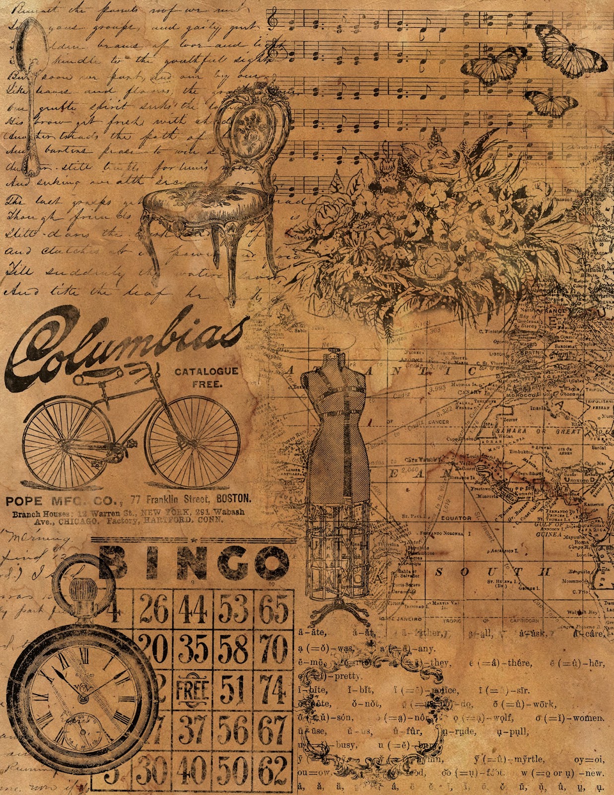 Free Printable Scrapbook Paper Vintage