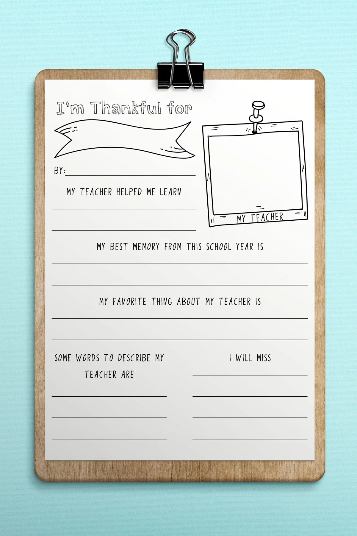 Free Printable Teacher Appreciation Questionnaire Free Printable Teacher Appreciation Questionnaire