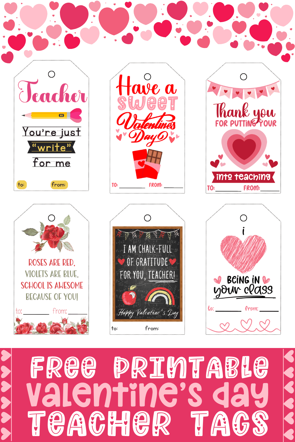 Free Printable Teacher Valentine Tags