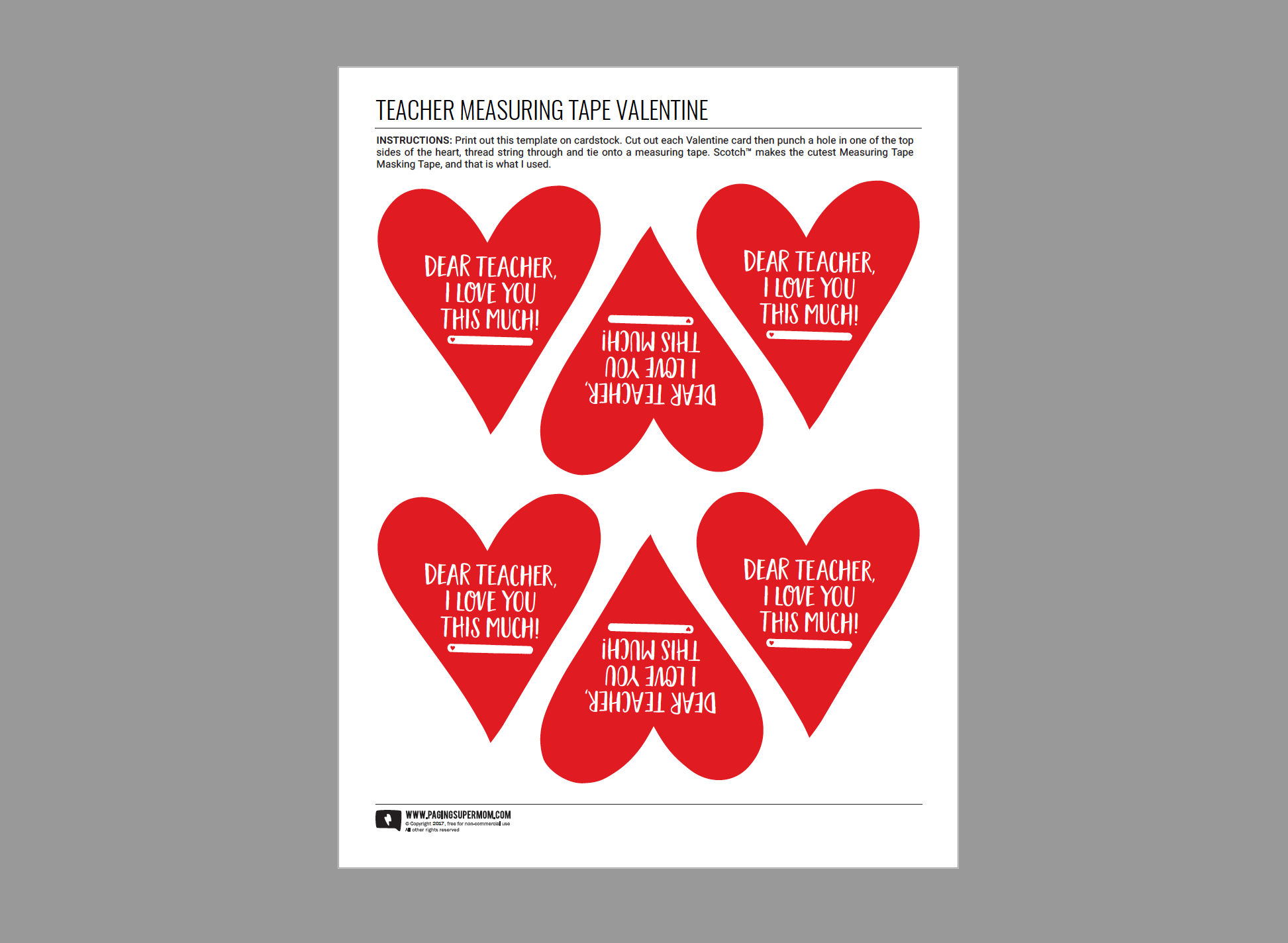 Free Printable Teacher Valentines Free Printable Teacher Valentines
