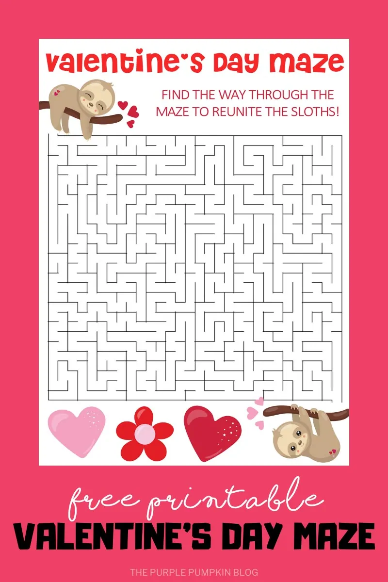 Free Printable Valentines Day Mazes