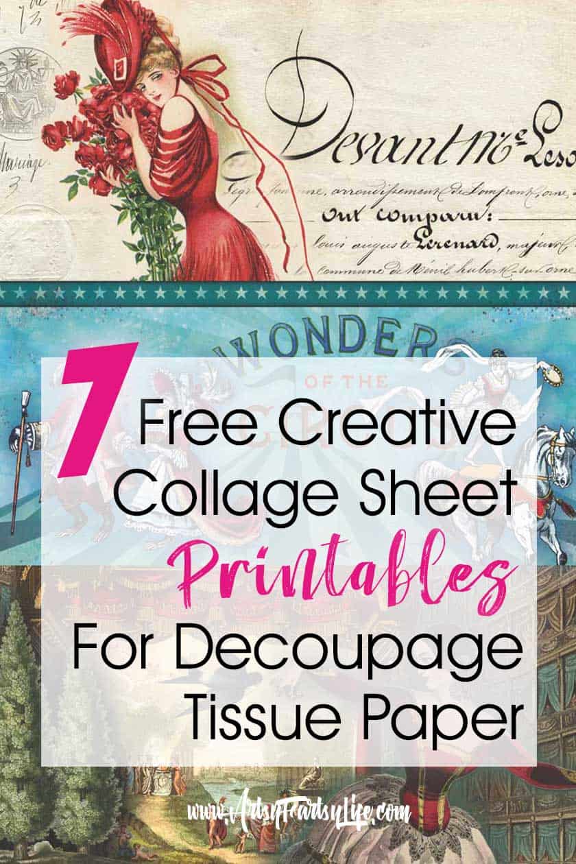 Free Printables Decoupage Tissue Paper