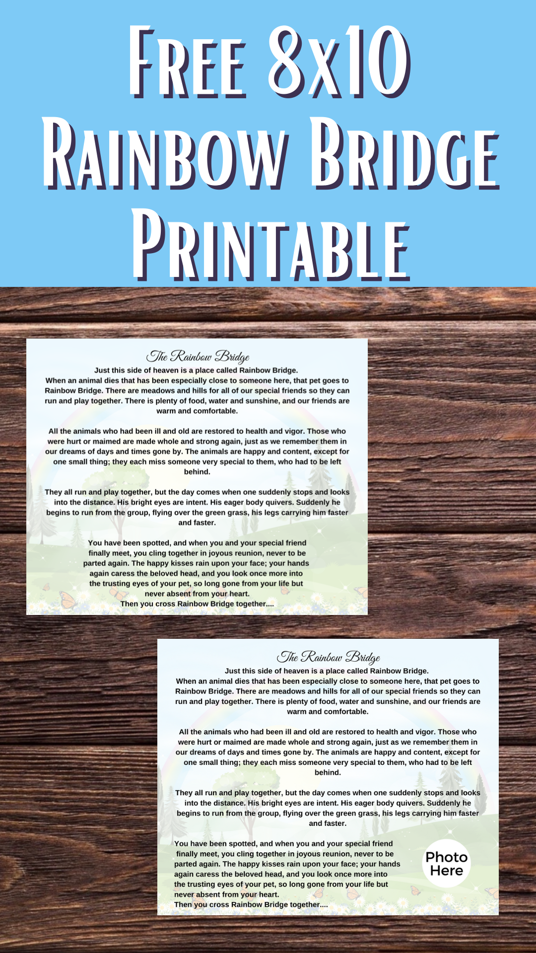 Free Rainbow Bridge Printable