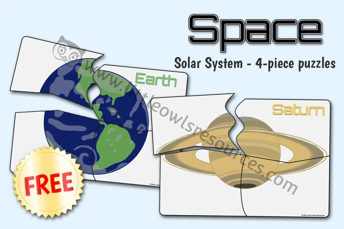 Free Space Planets Solar System Puzzles Activity Free Space Planets Solar System Puzzles Activity
