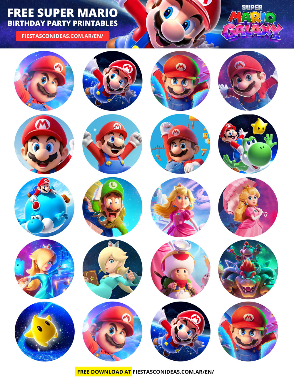 Free Super Mario Birthday Printables Free Super Mario Birthday Printables