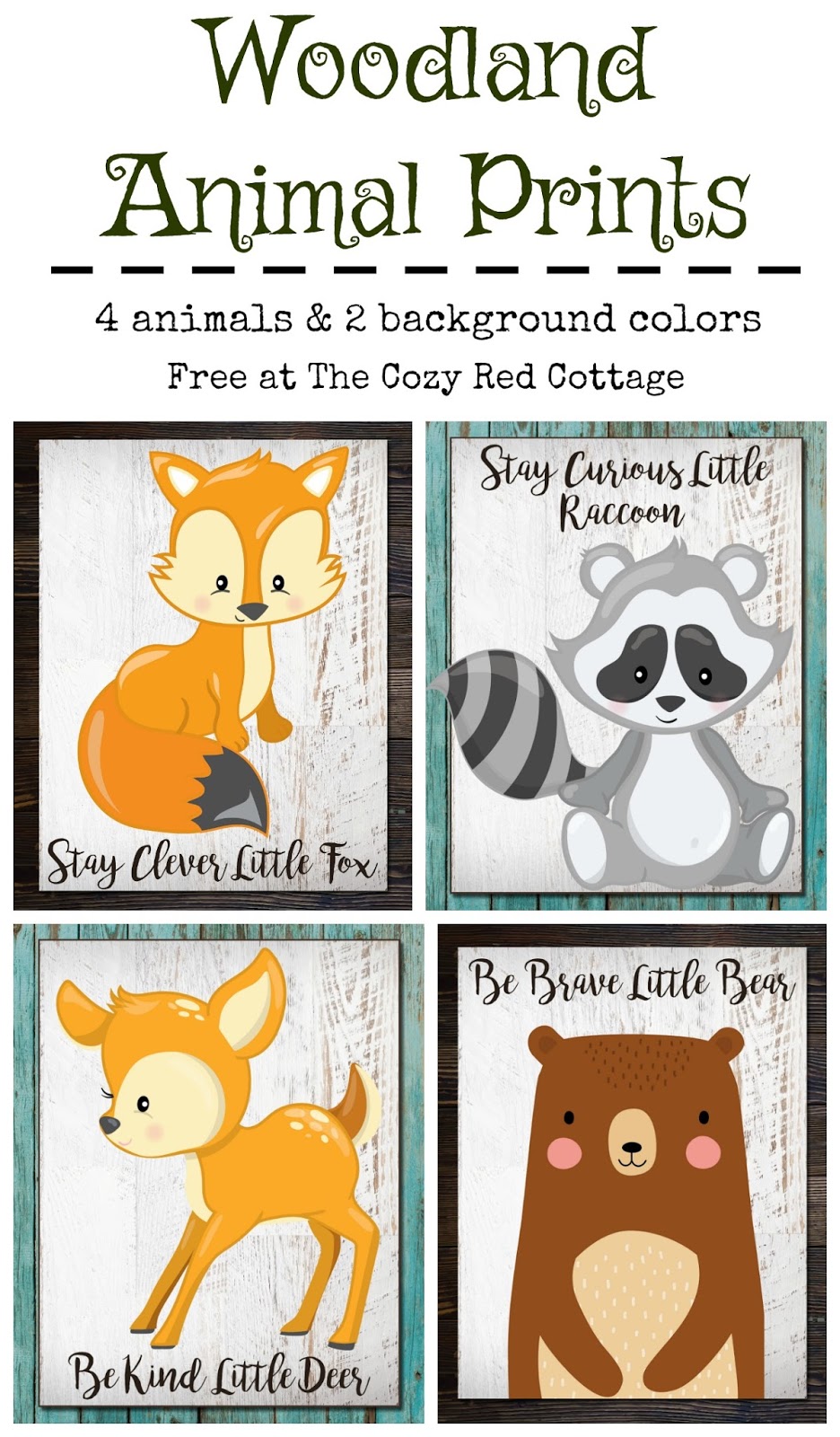 Free Woodland Animal Prints