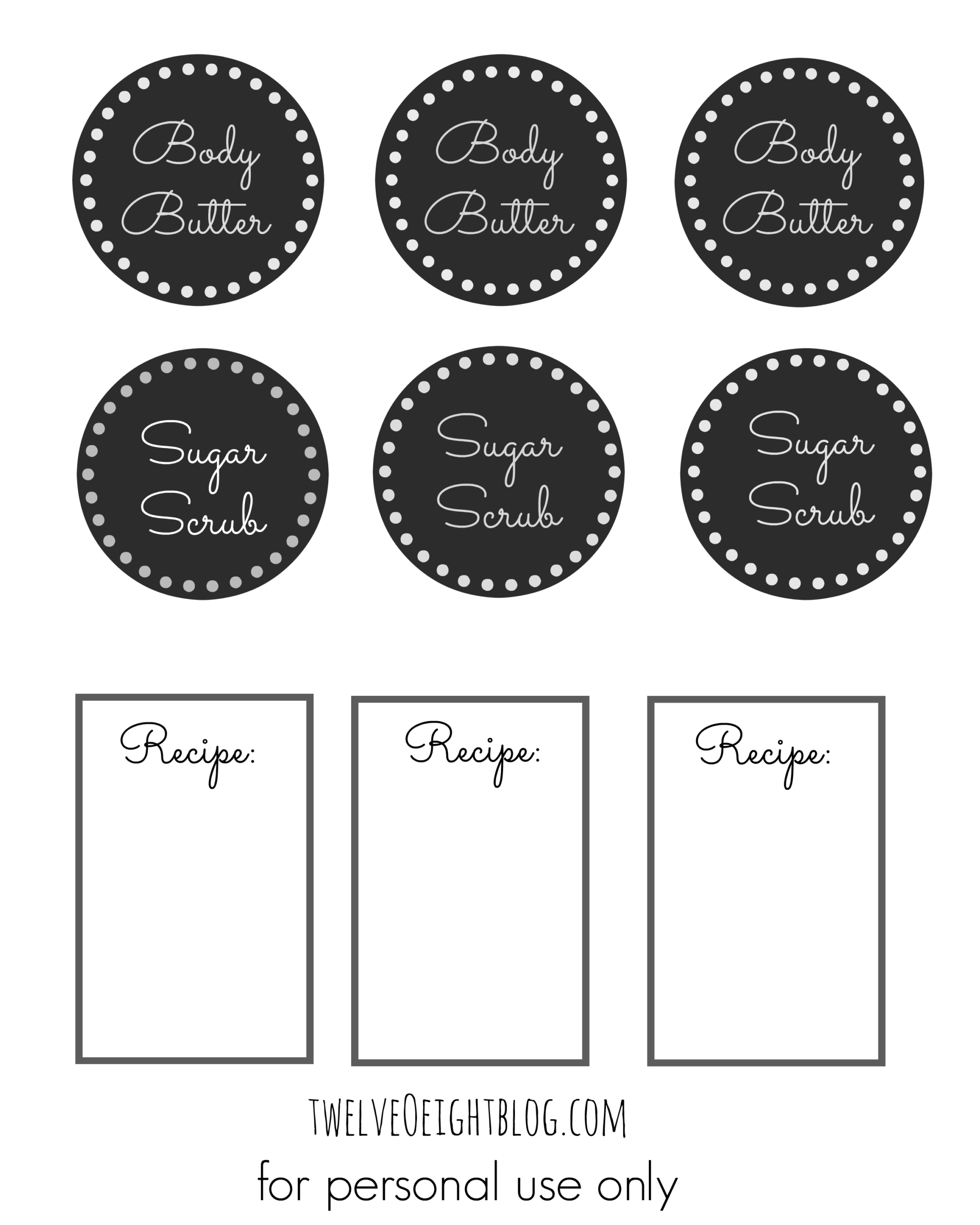 Gingerbread Cookie Body Scrub Recipe And Printable Labels
