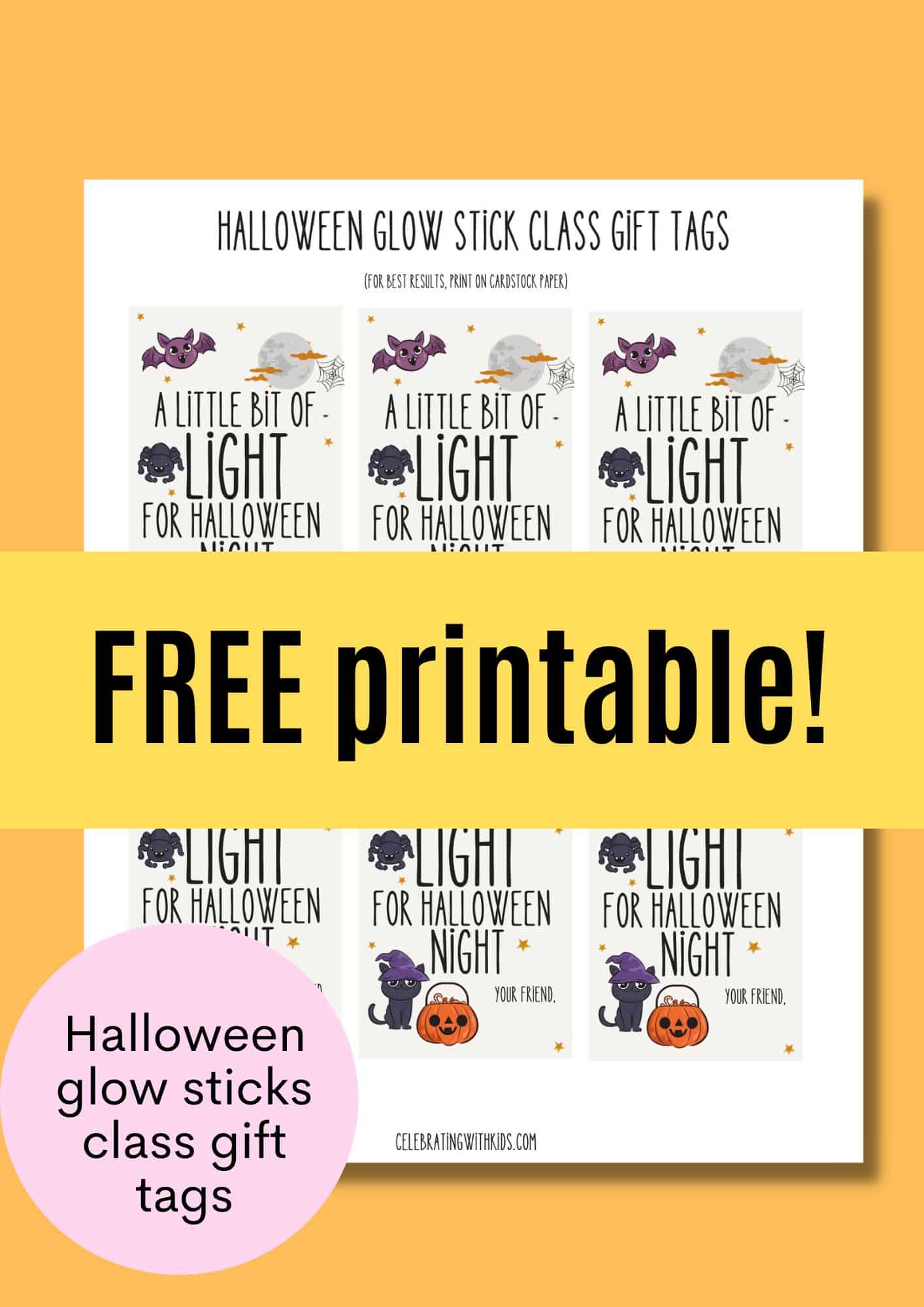 Glow Stick Halloween Class Gift Idea Glow Stick Halloween Class Gift Idea
