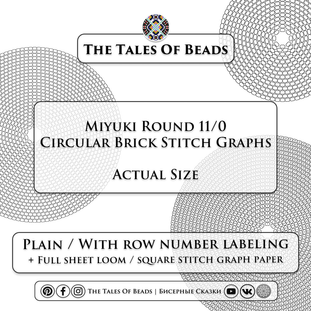 Graph Paper Circular Brick Stitch Mr11a