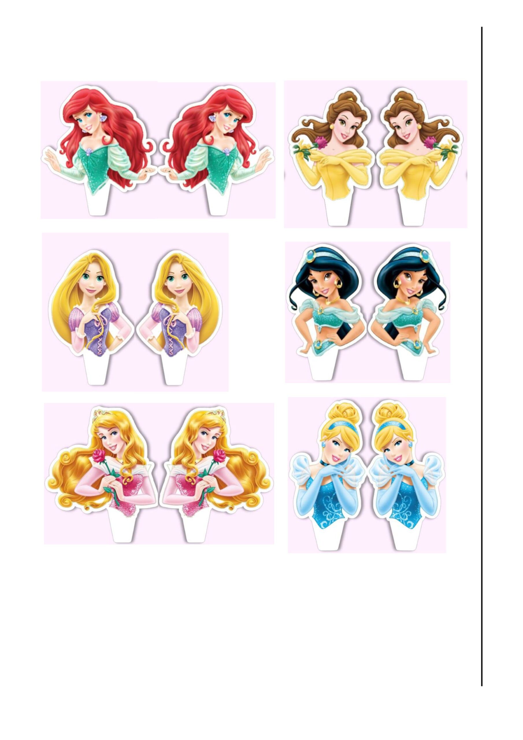 half body disney princess cupcake toppers free printable half body disney princess cupcake toppers free printable