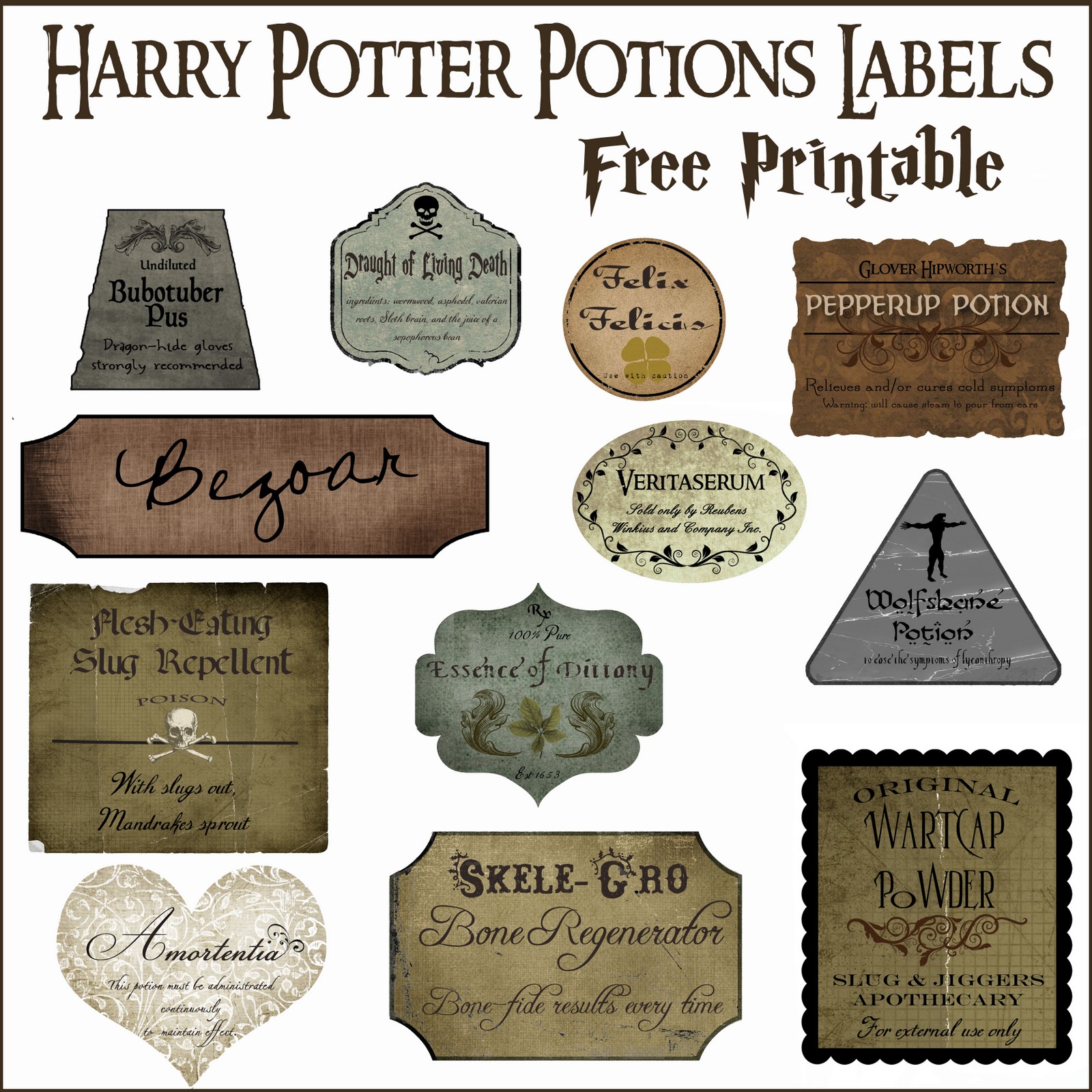 Halloween Decor Harry Potter Potion Bottles Free Printable Halloween Decor Harry Potter Potion Bottles Free Printable