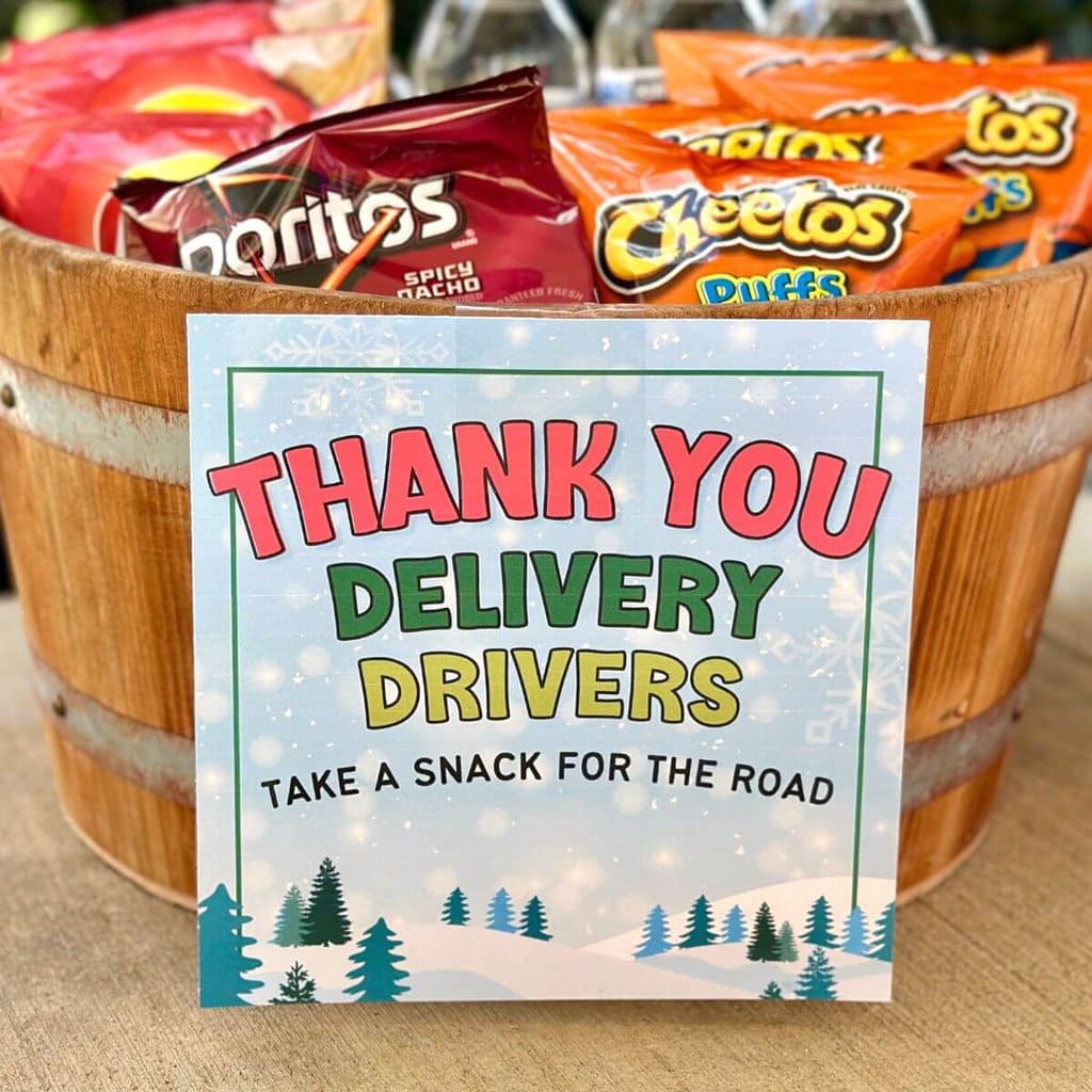 thank you note for delivery drivers free printable thank you note for delivery drivers free printable