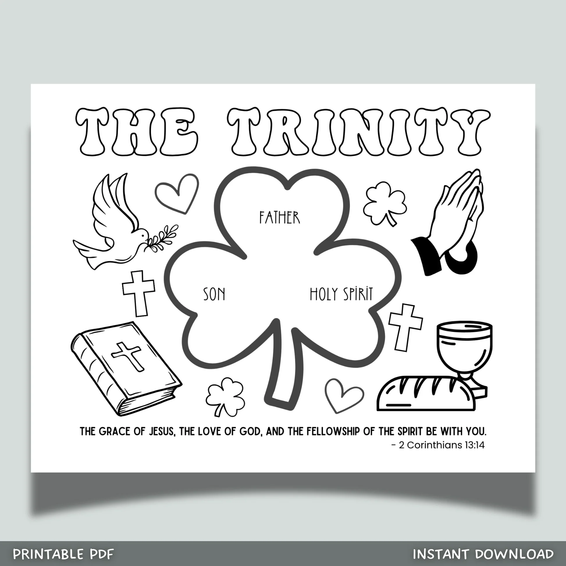 holy trinity shamrock free printable holy trinity shamrock free printable