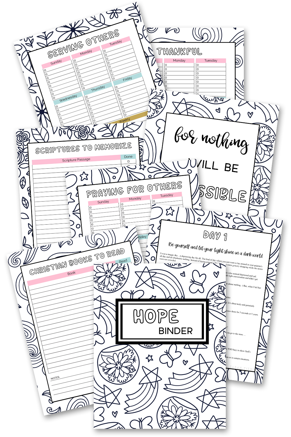 Hope Coloring Binder Christian Devotions For Women Hope Coloring Binder Christian Devotions For Women