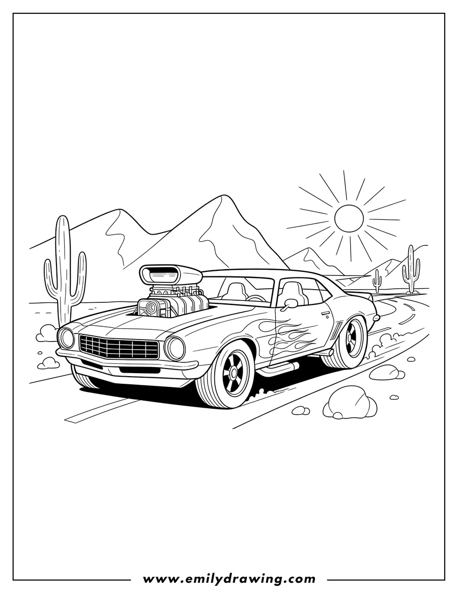Hot Rod Coloring Pages Hot Rod Coloring Pages