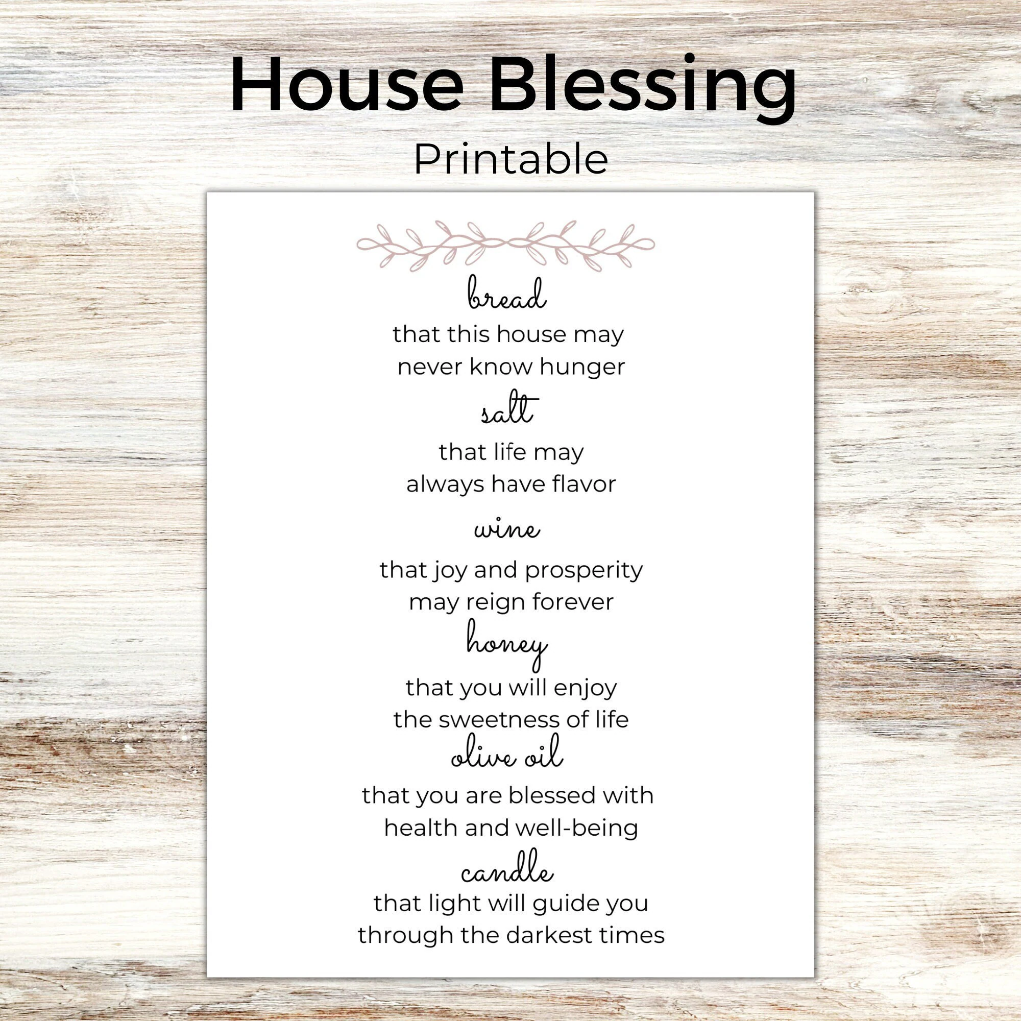 Housewarming Printable House Blessing Housewarming Printable House Blessing