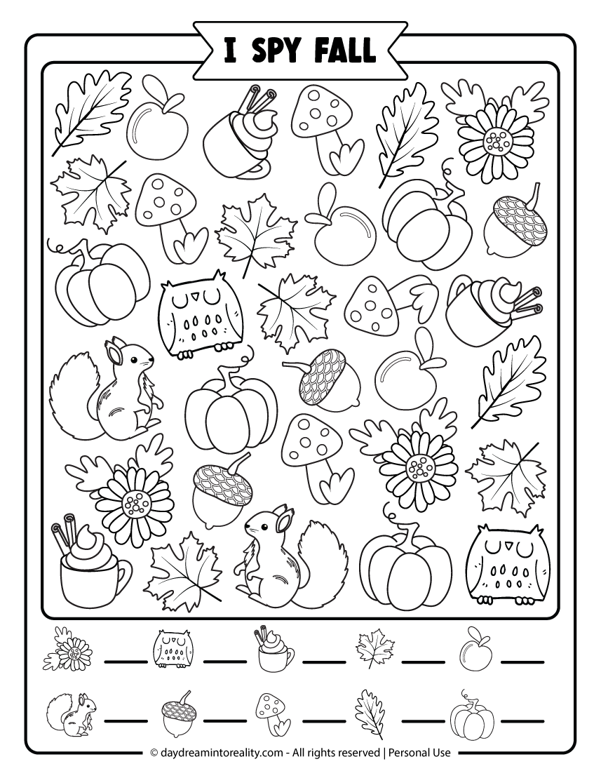 free i spy printables