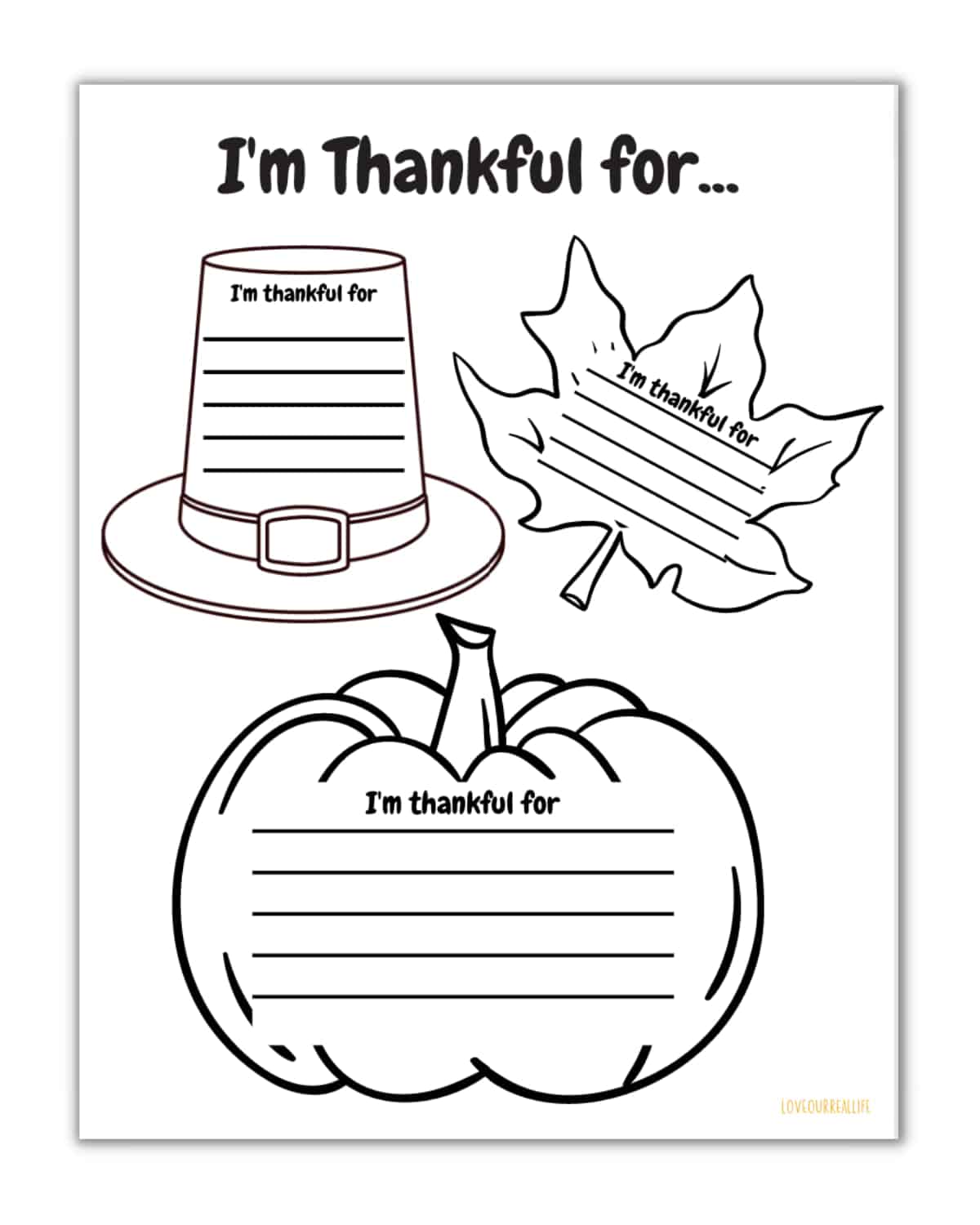 Im Thankful For Printable