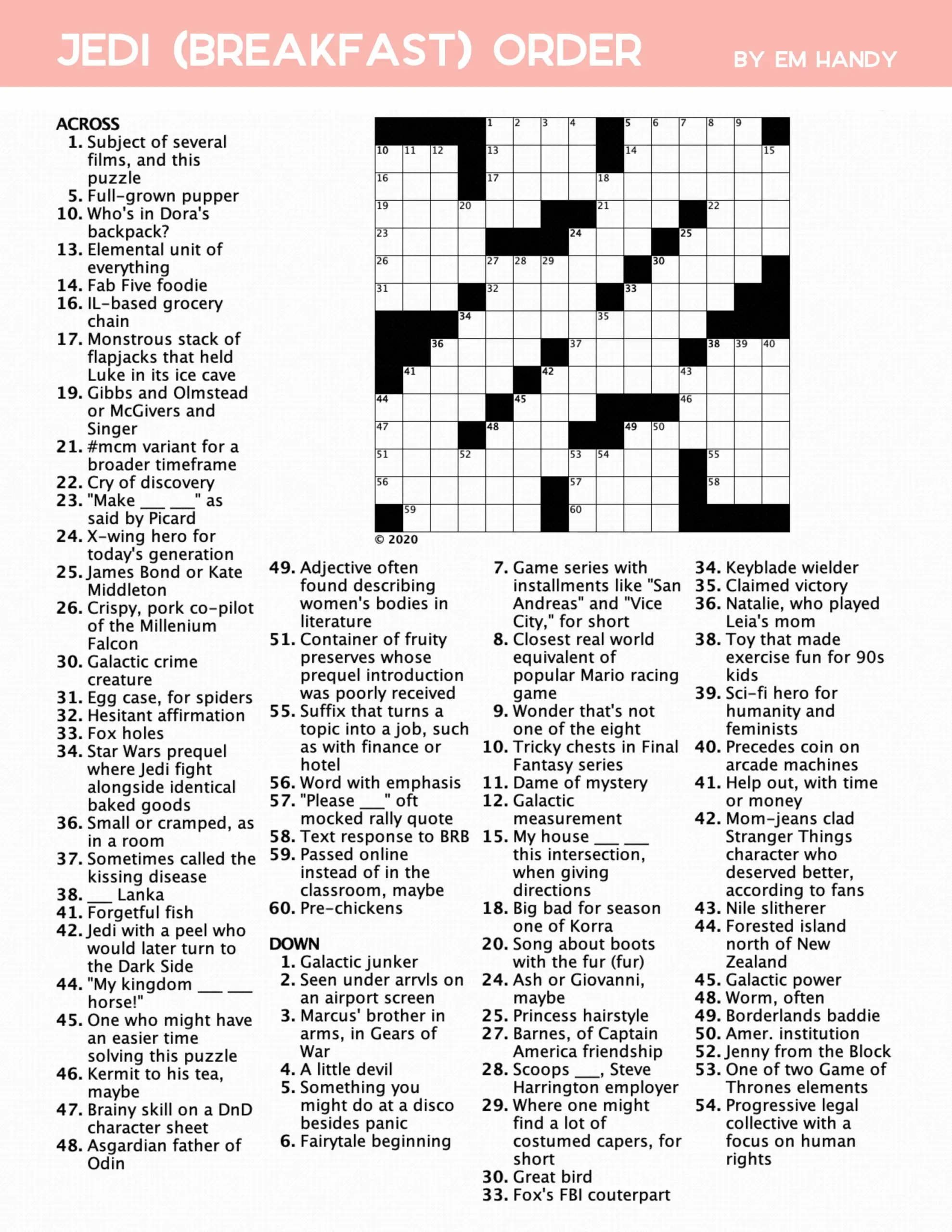star wars crossword puzzles printable star wars crossword puzzles printable
