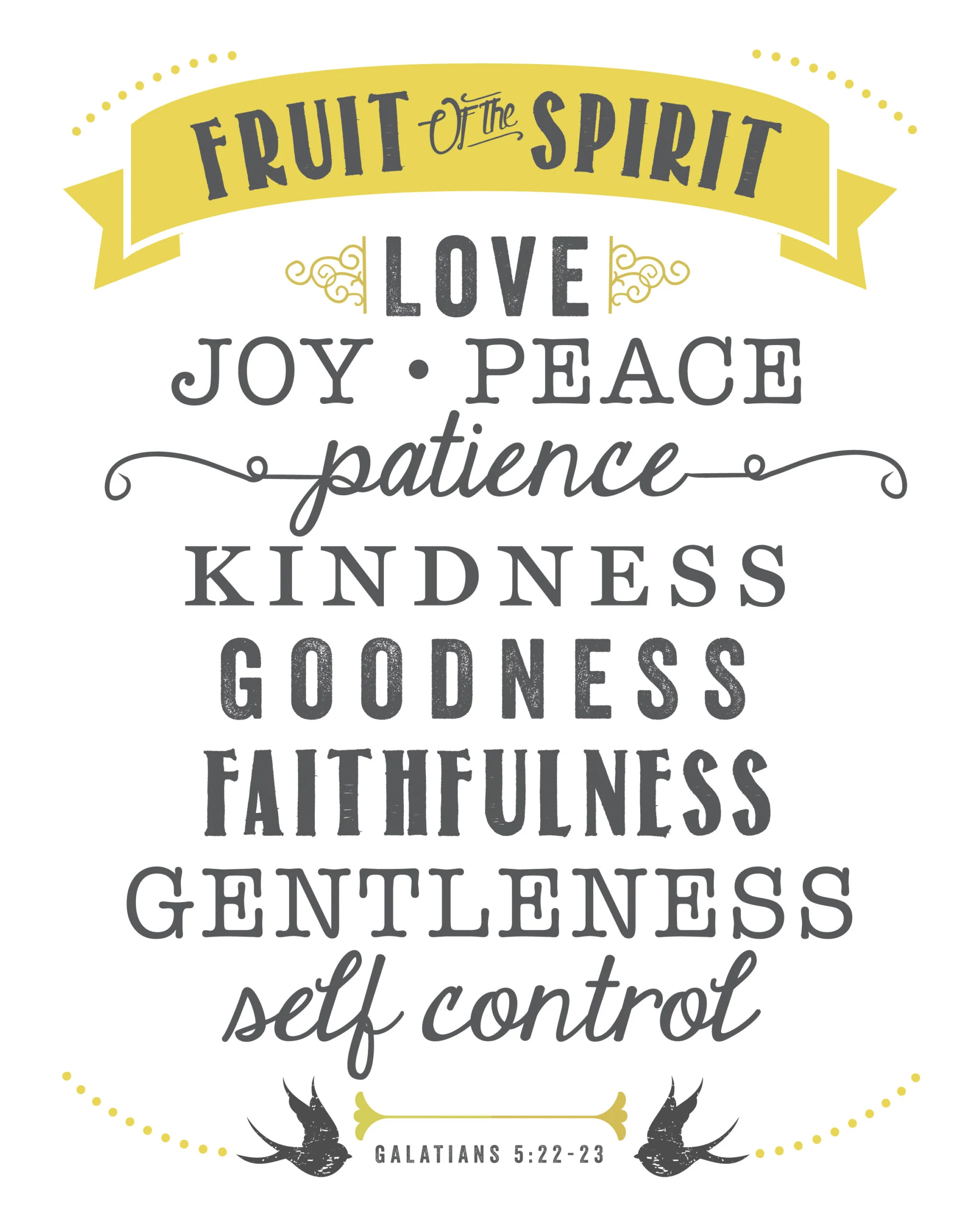 fruit of the spirit printable free