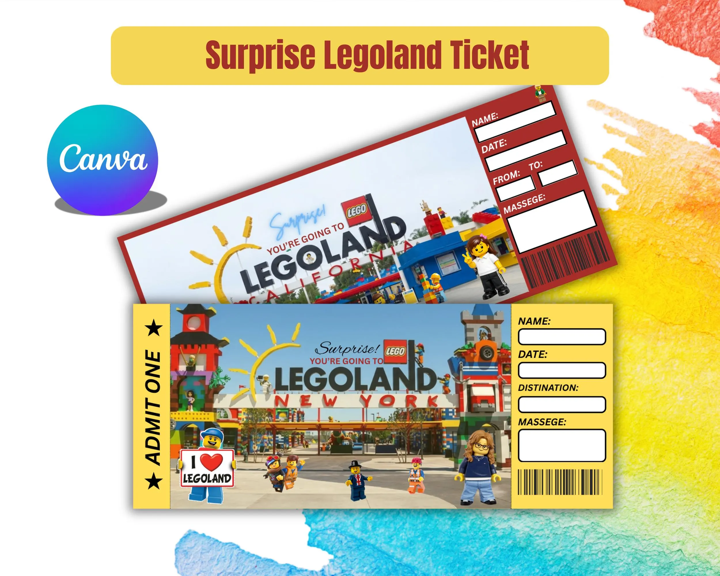 free printable legoland ticket template free printable legoland ticket template
