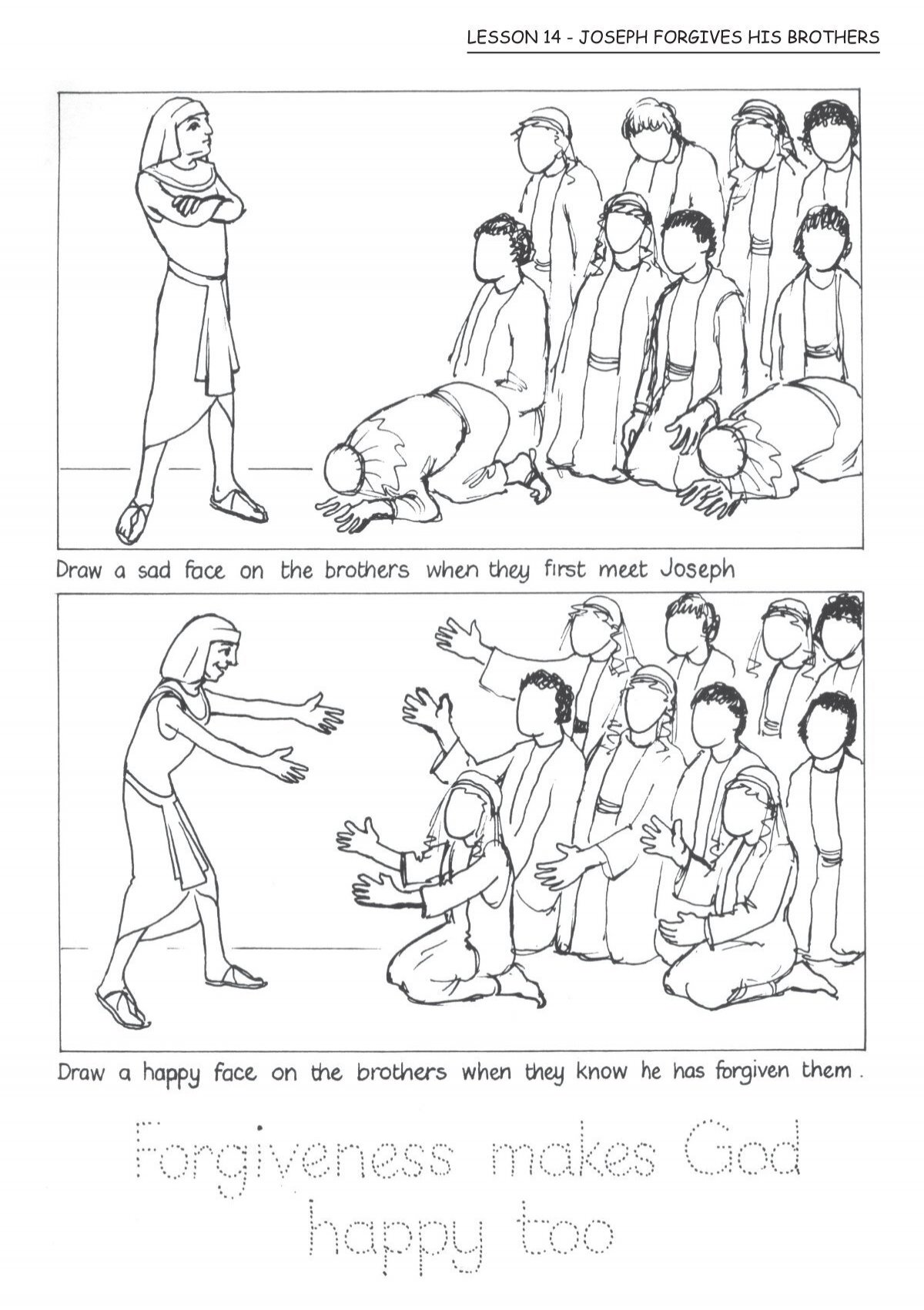 Lesson 14 Joseph Forgives His Brothers Lesson 14 Joseph Forgives His Brothers