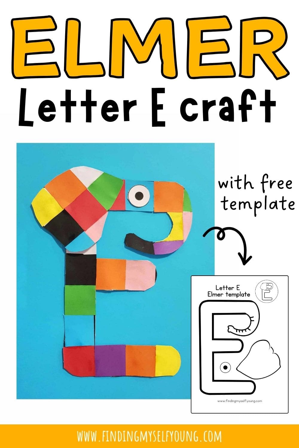 Letter E Elmer Elephant Craft