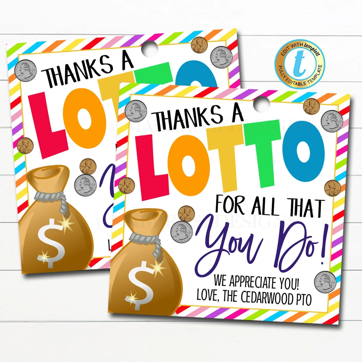 thanks a lotto for all you do free printable thanks a lotto for all you do free printable