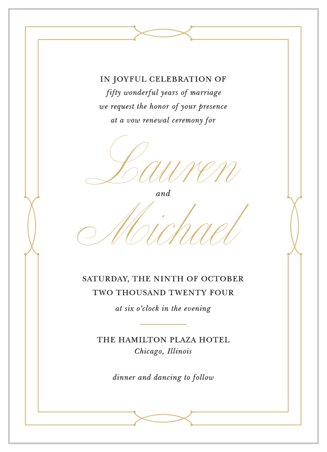 Love Twists Vow Renewal Invitations