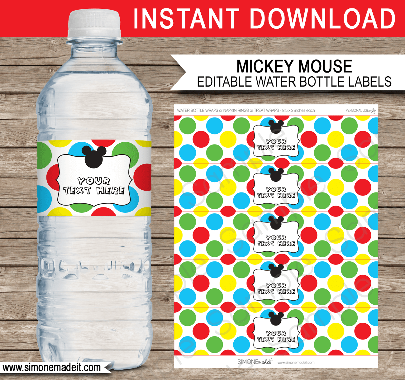 Mickey Mouse Party Printables