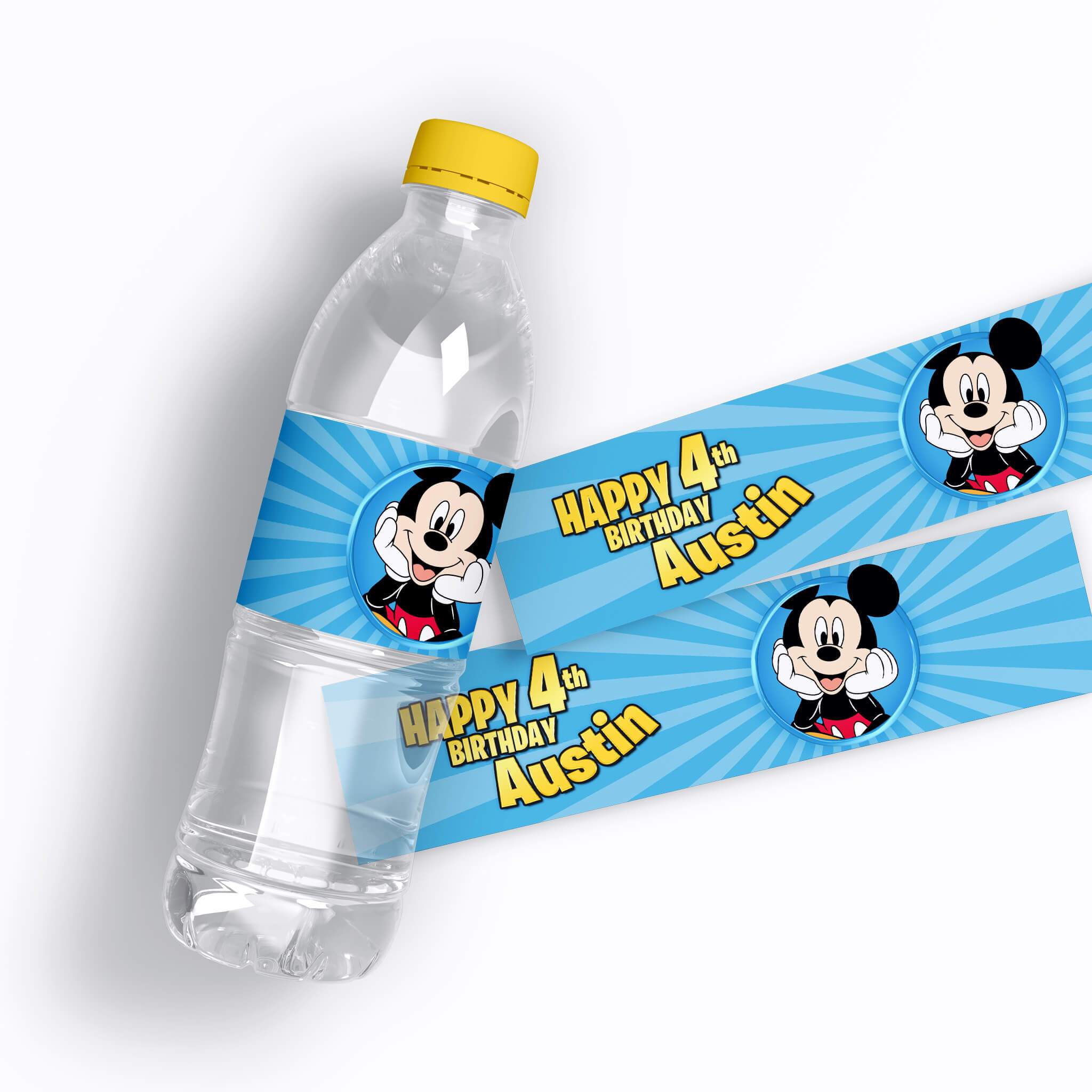 Mickey Mouse Water Bottle Labels