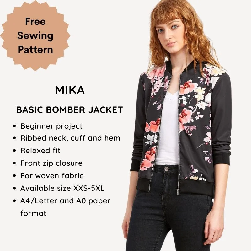 printable bomber jacket pattern free