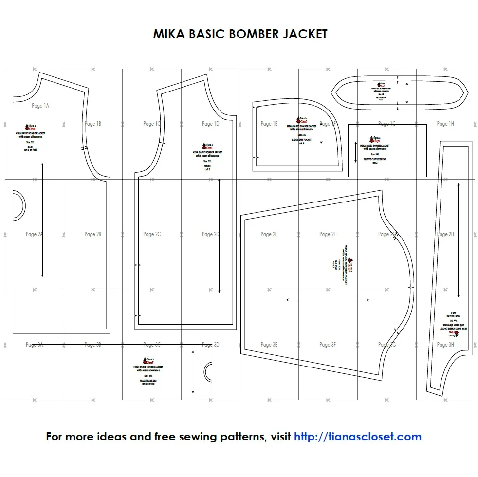 Mika Basic Bomber Jacket Free Pdf Sewing Pattern