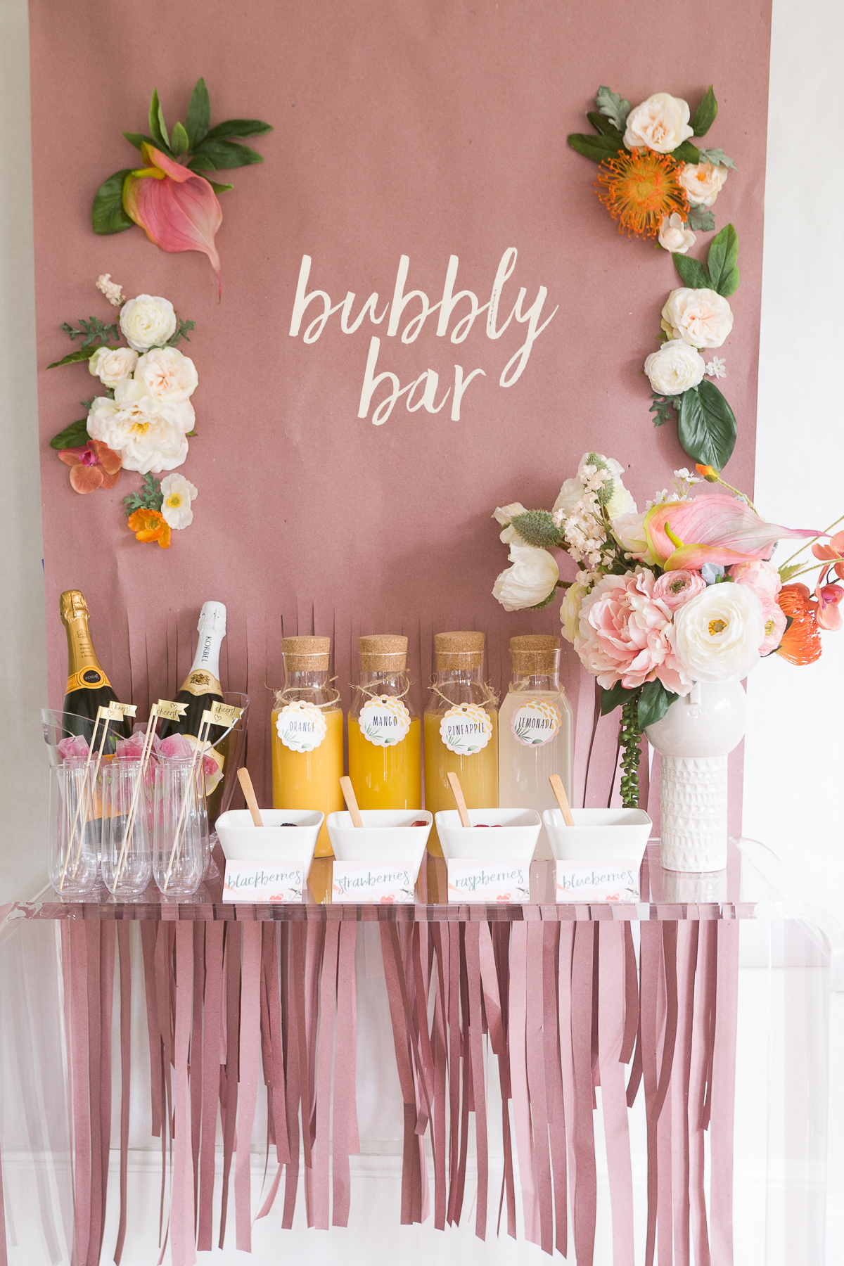 free mimosa bar printables