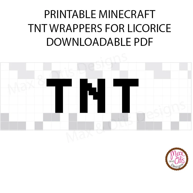 Minecraft Tnt Licorice Wrappers Minecraft Tnt Licorice Wrappers