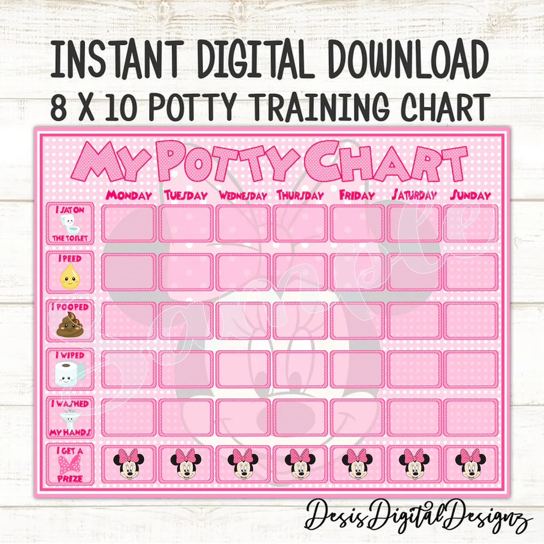 Minnie Mouse Potty Training Chart Minnie