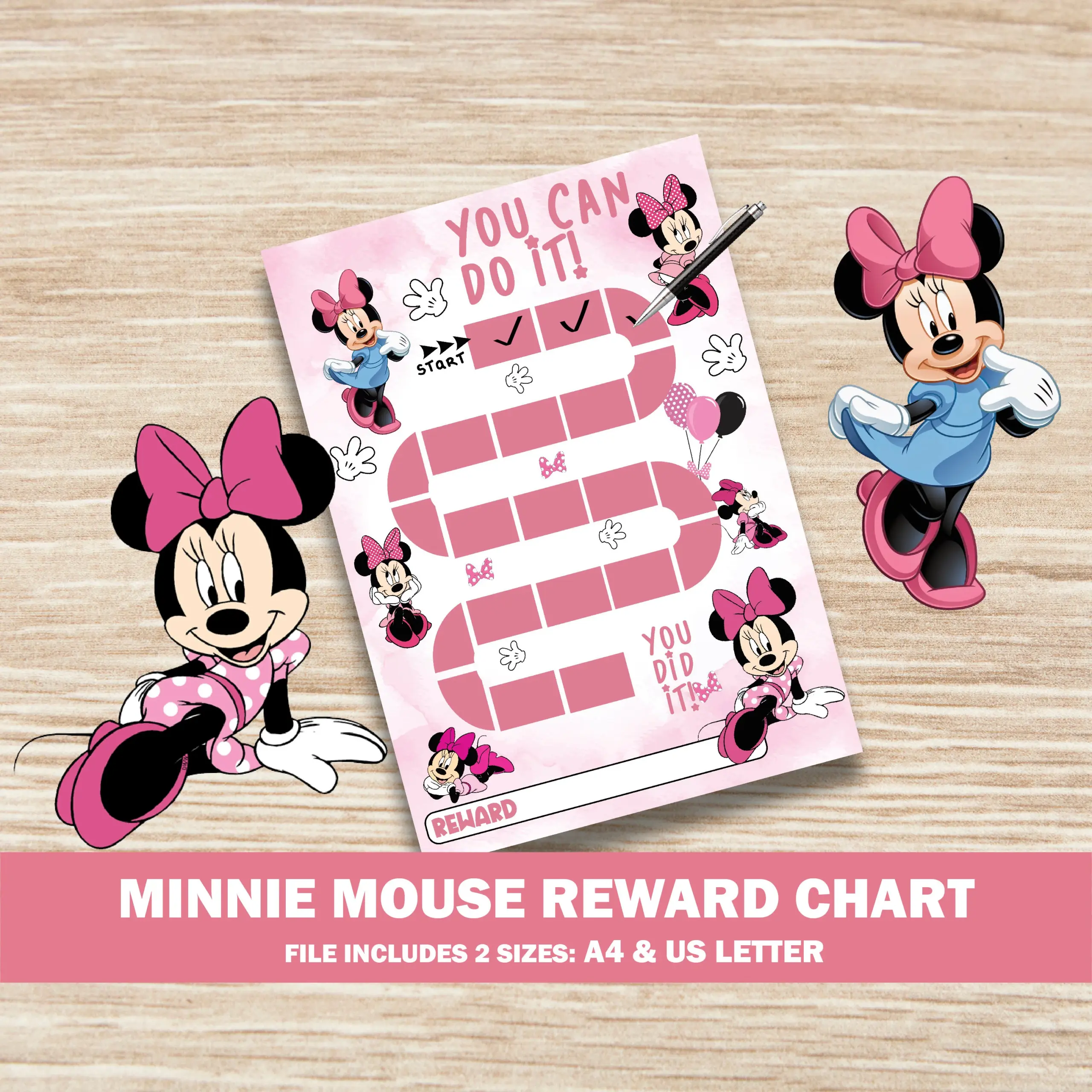 Minnie Mouse Printable Potty Reward Chart