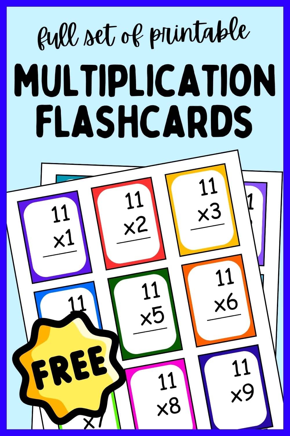 Multiplication Flashcards Multiplication Flashcards