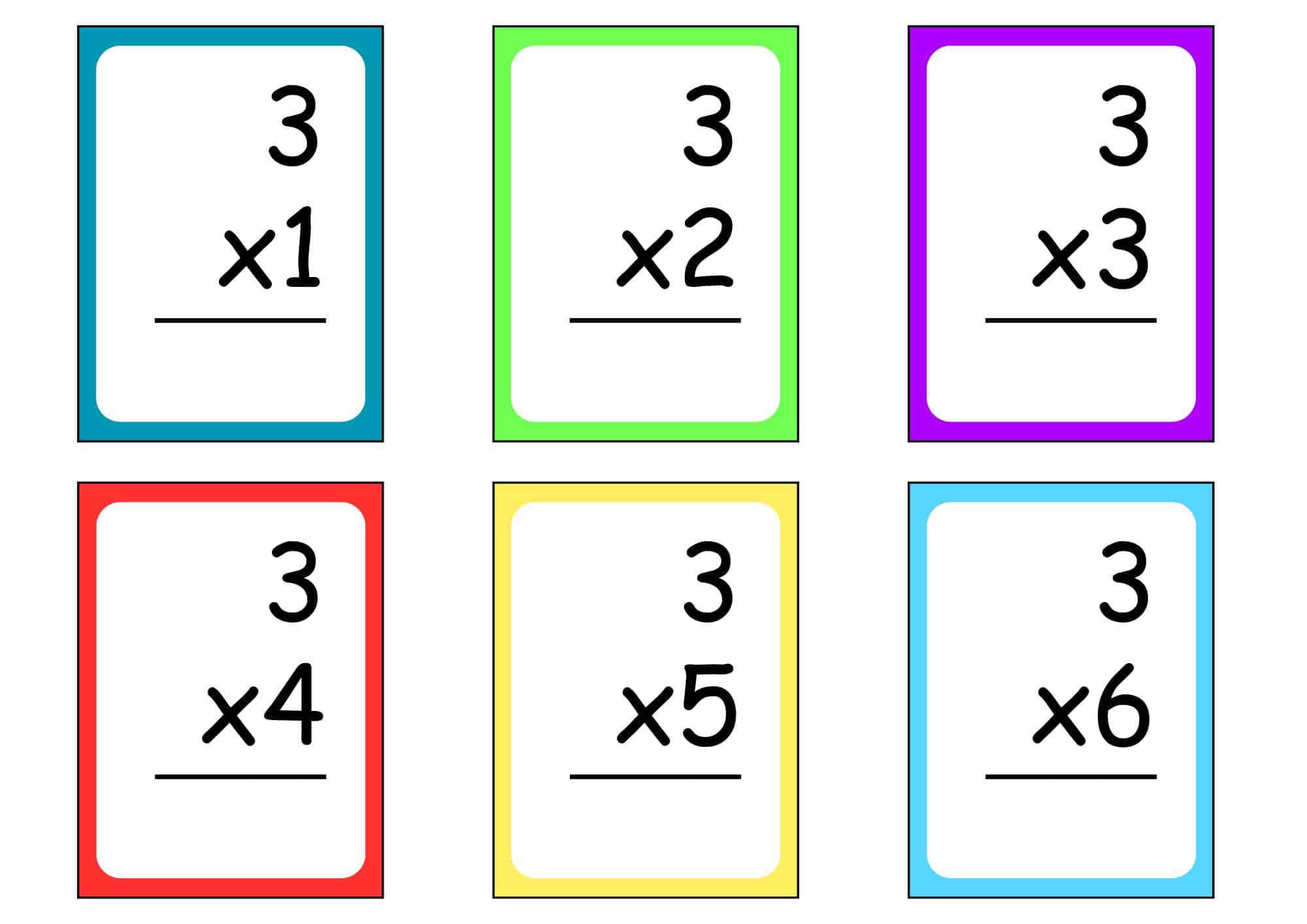 Multiplication Flashcards Multiplication Flashcards